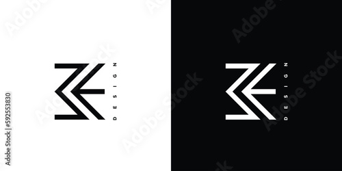 Modern and unique letter BE initials logo design