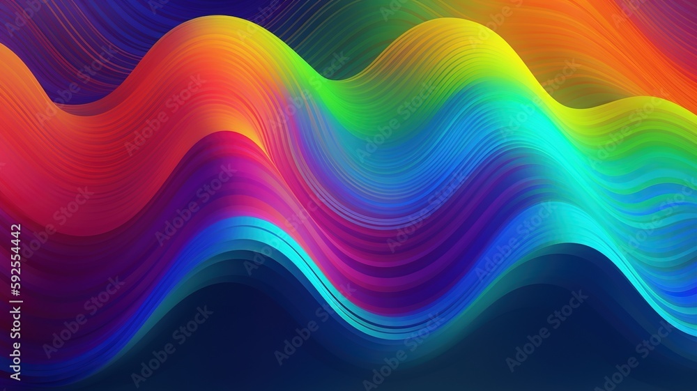 holographic abstract linesr rainbow waves background holographic abstract linesr rainbow waves background
