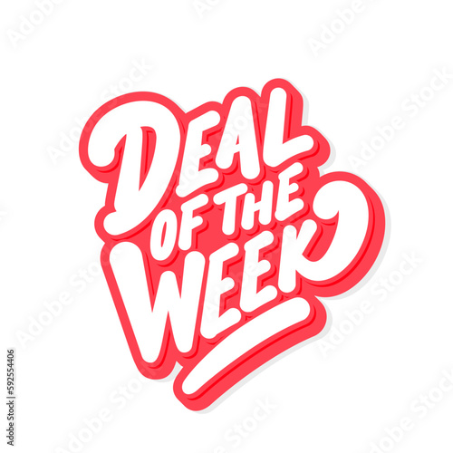 Deal of the Week. Vector handwritten lettering.
