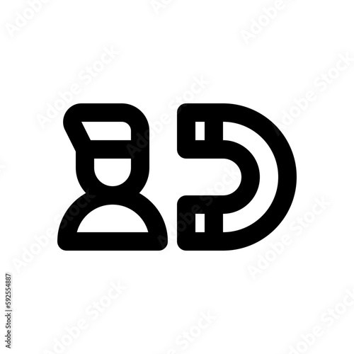 attractive line icon