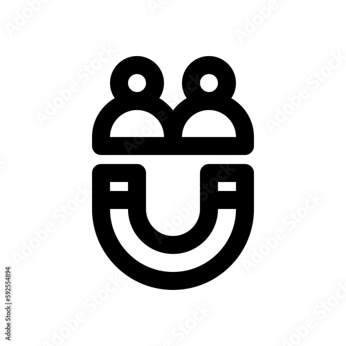 attractive line icon