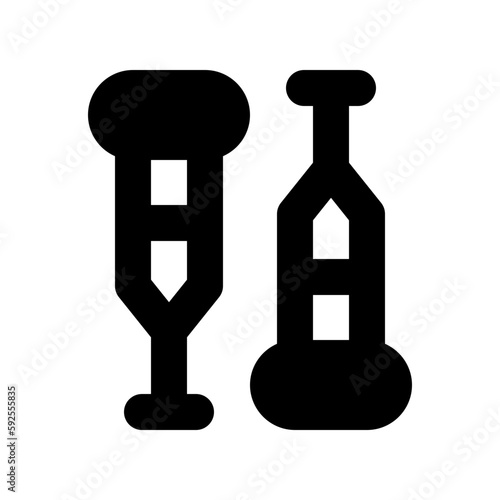 crutches glyph icon
