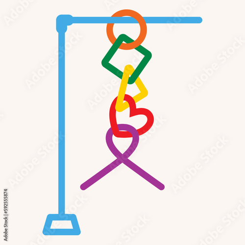 pillar and shape symbol of homophobia and transphobia