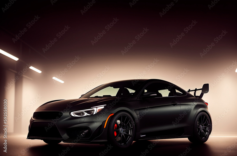 Supercar. Sports car. Stylish modern automobile. Generative AI. Supercar. Sports car. Stylish modern automobile. Generative AI.