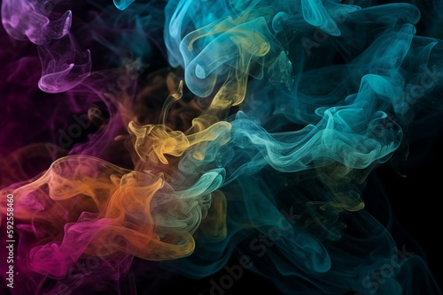 colorful smoke for graphic design - AI Generated