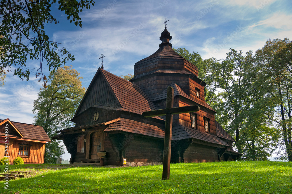 Wooden Greek Catholic Church of the Transfiguration of the Lord in Czertez, Subcarpathian Voivodship, Poland Wooden Greek Catholic Church of the Transfiguration of the Lord in Czertez, Subcarpathian Voivodship, Poland