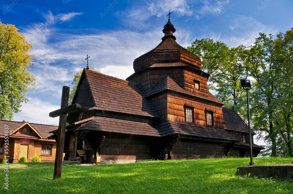 Wooden Greek Catholic Church of the Transfiguration of the Lord in Czertez, Subcarpathian Voivodship, Poland Wooden Greek Catholic Church of the Transfiguration of the Lord in Czertez, Subcarpathian Voivodship, Poland