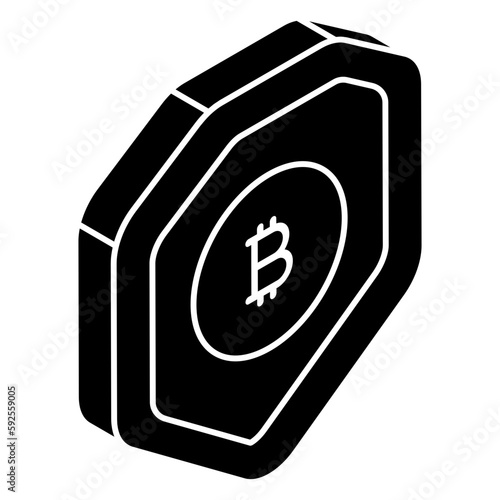 An editable design icon bitcoin security 