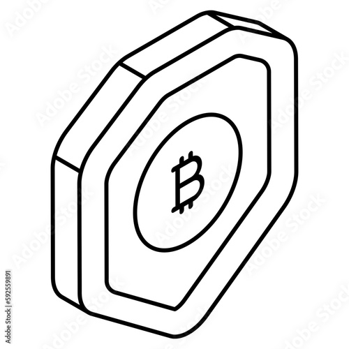 An editable design icon bitcoin security 