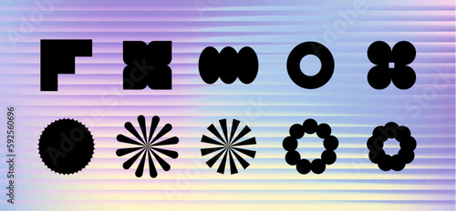 Fluid gradient background vector. Cute and minimalist style posters, Photo frame cover with pastel colorful geometric shapes and liquid color. Modern wallpaper design for social media, idol poster.