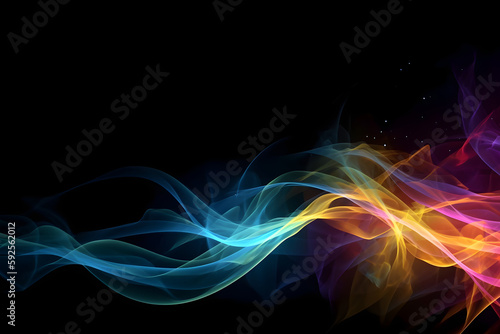 Light abstract background with neon smoke. 