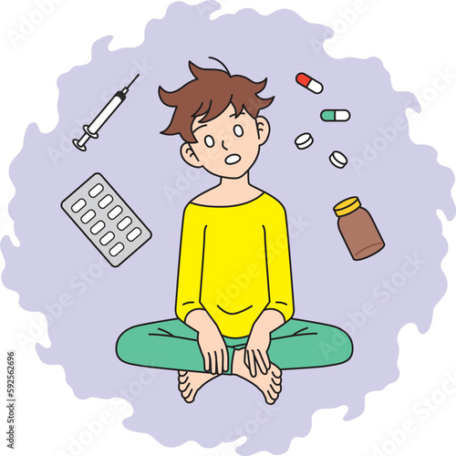 薬物依存症の男性