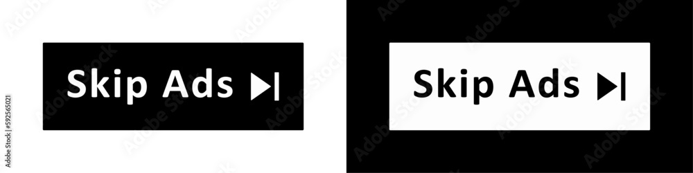 black and white skip ad button advertising vector design black and white skip ad button advertising vector design