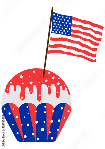 Happy 4th of july cupcake