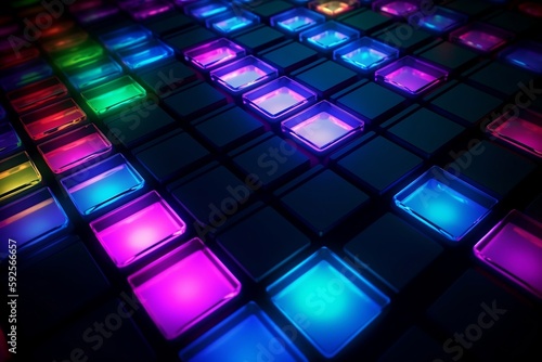 Futuristic digital neon background