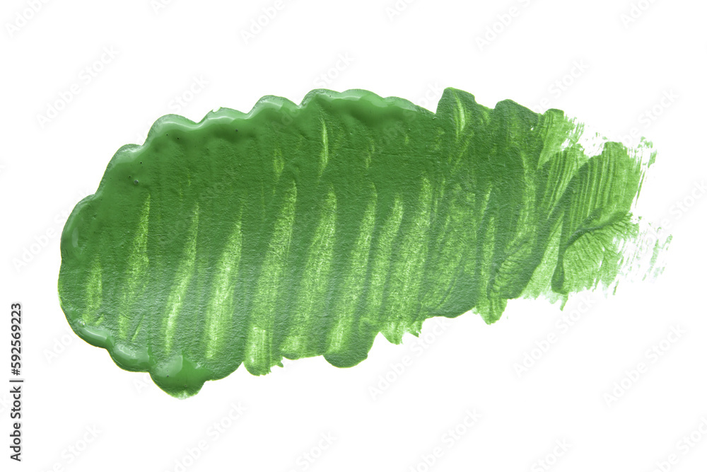 Naklejka premium Acrylic paint brush track blank art isolated on the white background