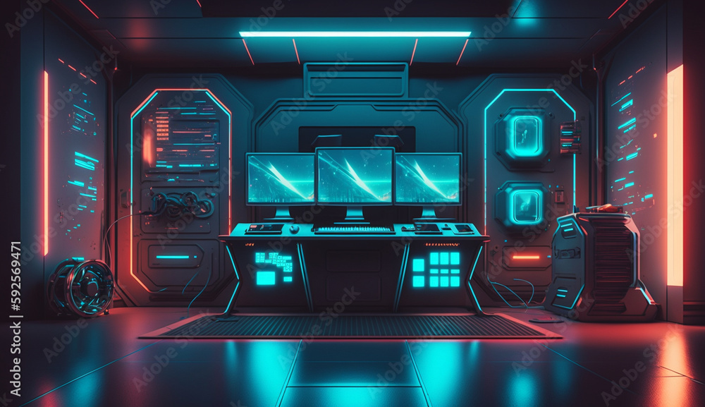 Spaceship room interior design illustration,Spaceship Control Room wallpaper ,generative ai Spaceship room interior design illustration,Spaceship Control Room wallpaper ,generative ai