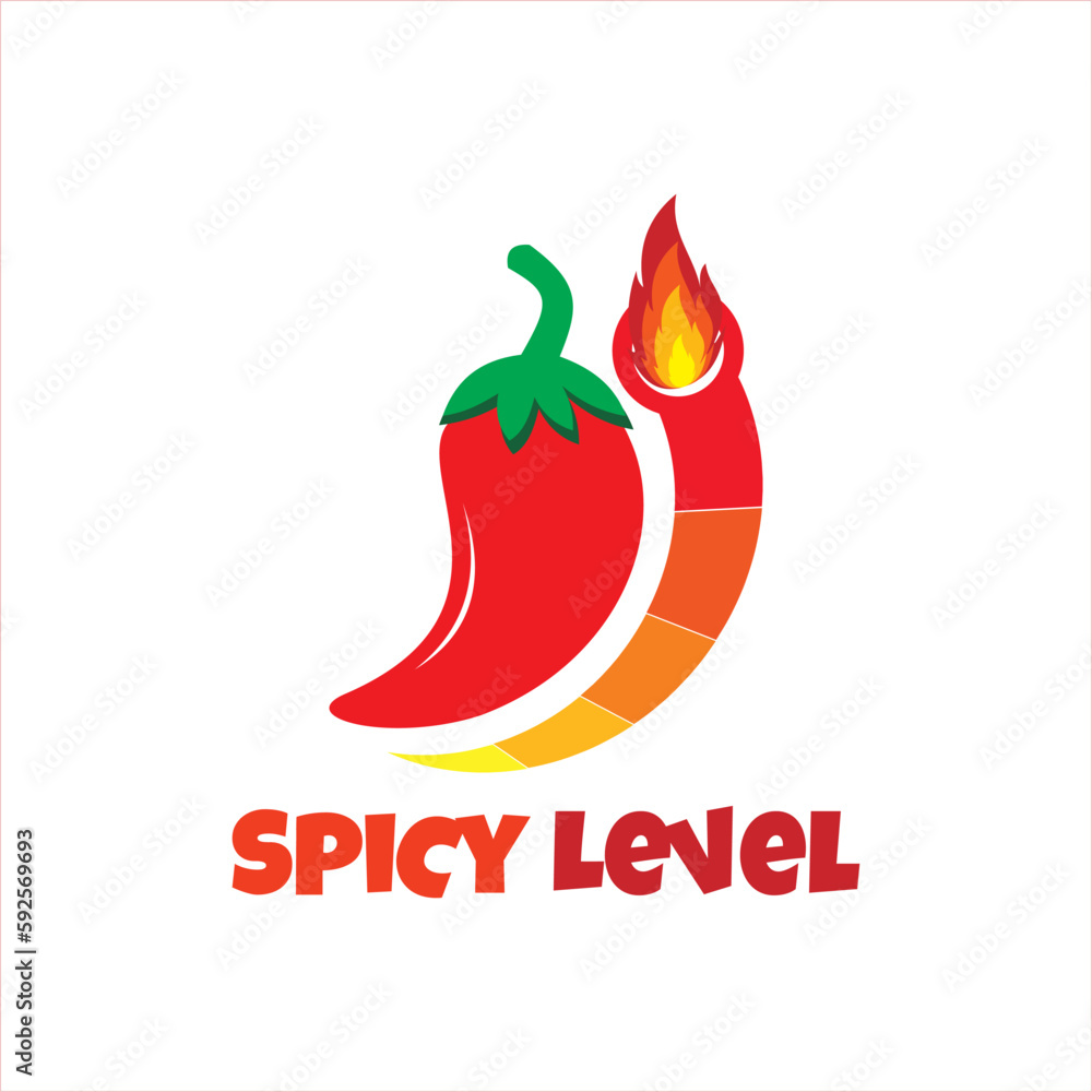 Spicy level Curve with hot Fire Spicy level Curve with hot Fire