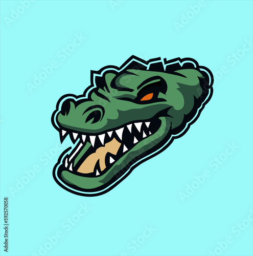 Crocodile Vector illustration. Crocodile icon sketch art image © mohammad