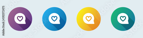 Like solid icon in flat design style. Love signs vector illustration.