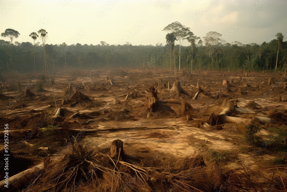 deforestation and habitat destruction resulting in the disappearance of