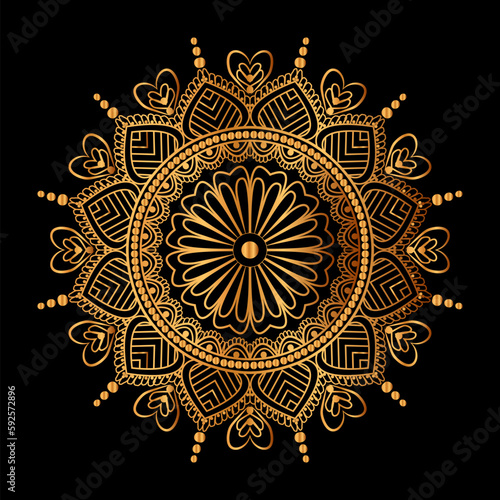 luxury golden mandala design.