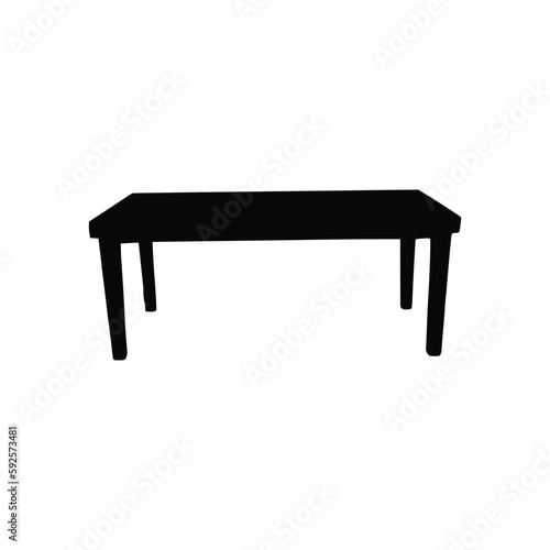 Nice Table silhouettes vector Design. Black illustration.