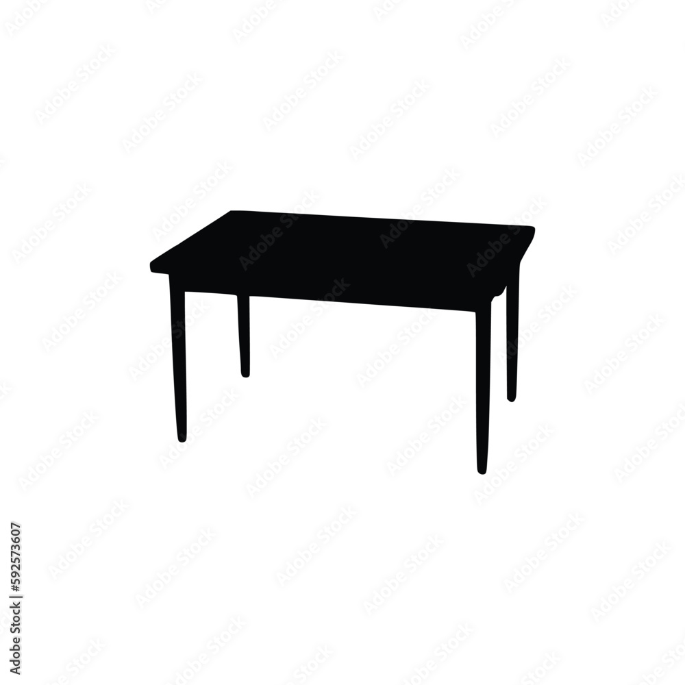 Nice Table silhouettes vector Design. Black illustration. Nice Table silhouettes vector Design. Black illustration.