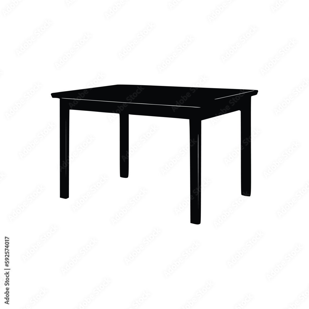 Nice Table silhouettes vector Design. Black illustration. Nice Table silhouettes vector Design. Black illustration.