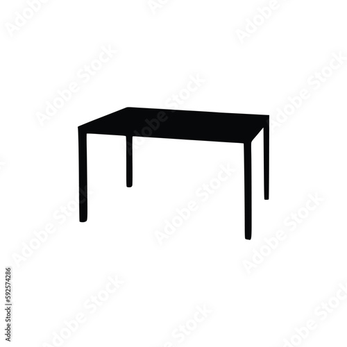 Nice Table silhouettes vector Design. Black illustration.
