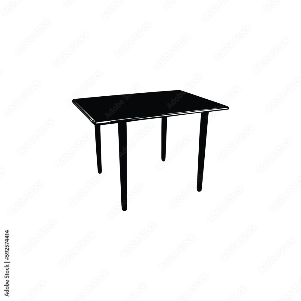Nice Table silhouettes vector Design. Black illustration. Nice Table silhouettes vector Design. Black illustration.