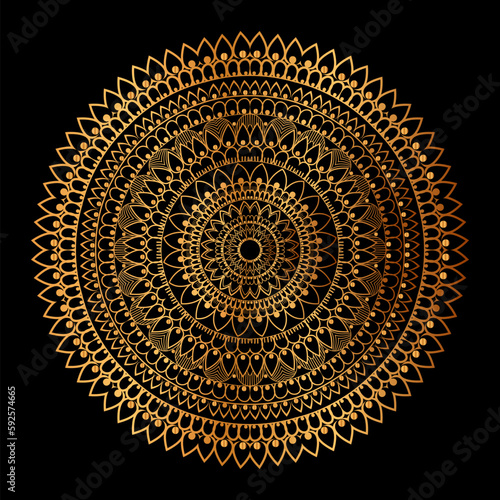 luxury golden mandala design.