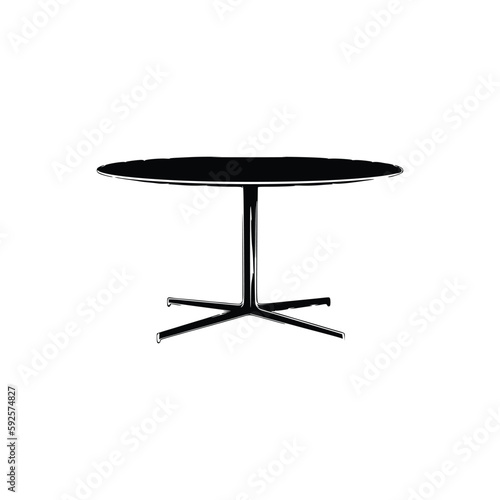 Nice Table silhouettes vector Design. Black illustration.