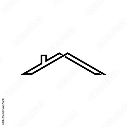 Roof of the house icon isolated on transparent background