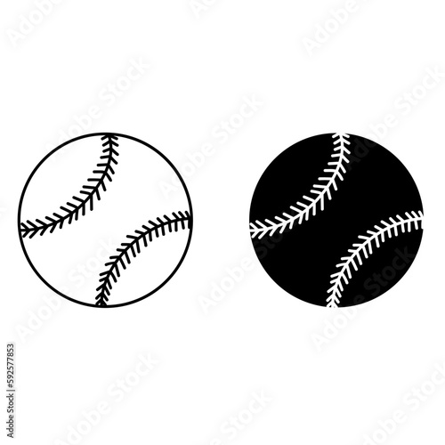 Softball vector icon. baseball illustration sign. ball symbol or logo.