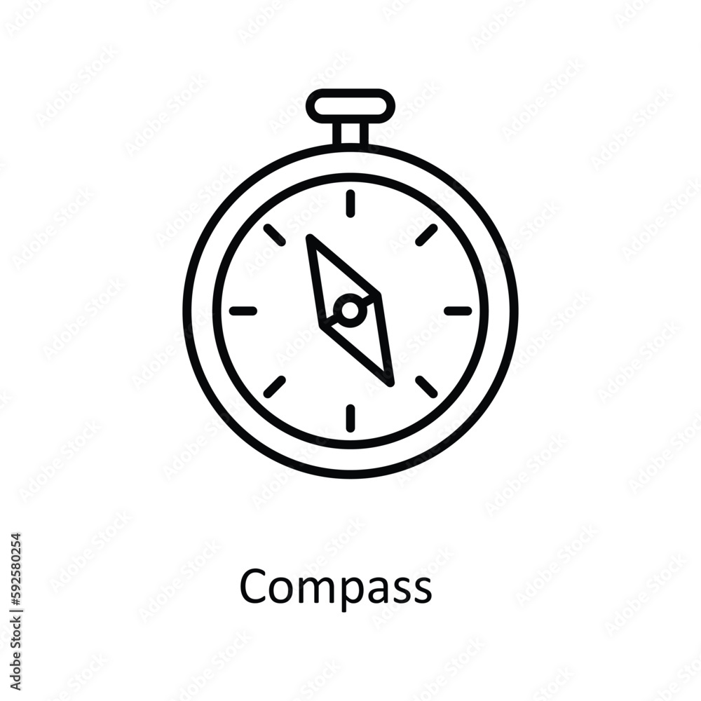 Compass Vector outline Icons. Simple stock illustration stock Compass Vector outline Icons. Simple stock illustration stock