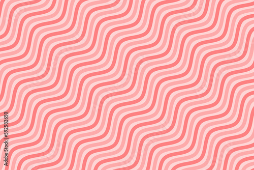 Pastel red water wave stripes repeating pattern background vector. Abstract wavy lines fabric pattern. Diagonal optical illusion curve strips. Wall and floor ceramic tiles pattern.