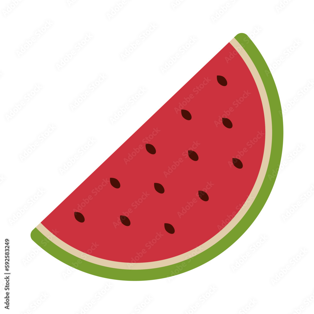 Watermelon slice. Vector flat illustration Watermelon slice. Vector flat illustration