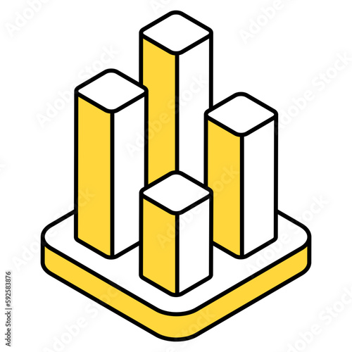 A colored design icon of mobile data analytics 