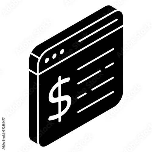 Editable design icon of online money 