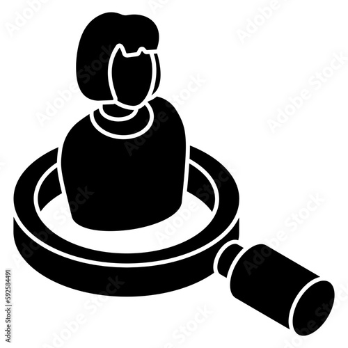 Editable design icon of headhunting