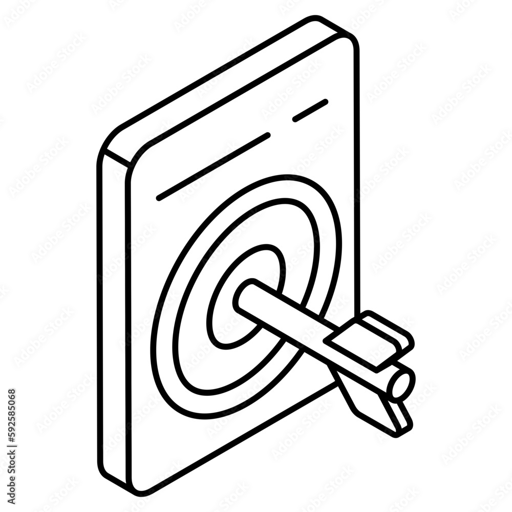 Conceptual design icon of target Conceptual design icon of target