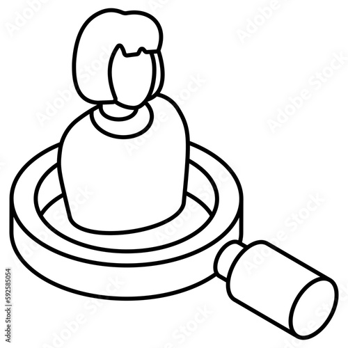 Editable design icon of headhunting