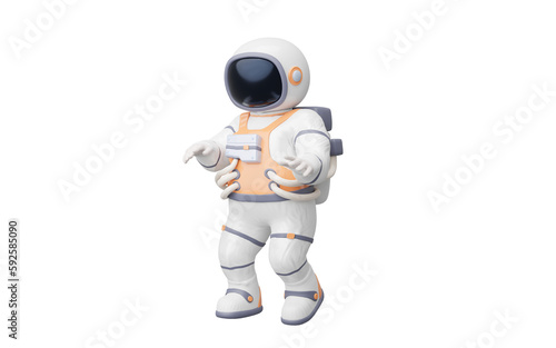 White space man, 3d character, 3d rendering.