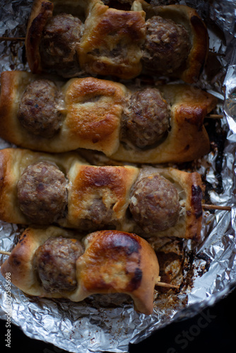 grilled meat on a grill