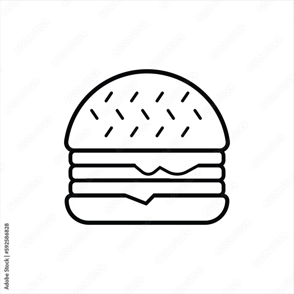 Burger Doodle Food