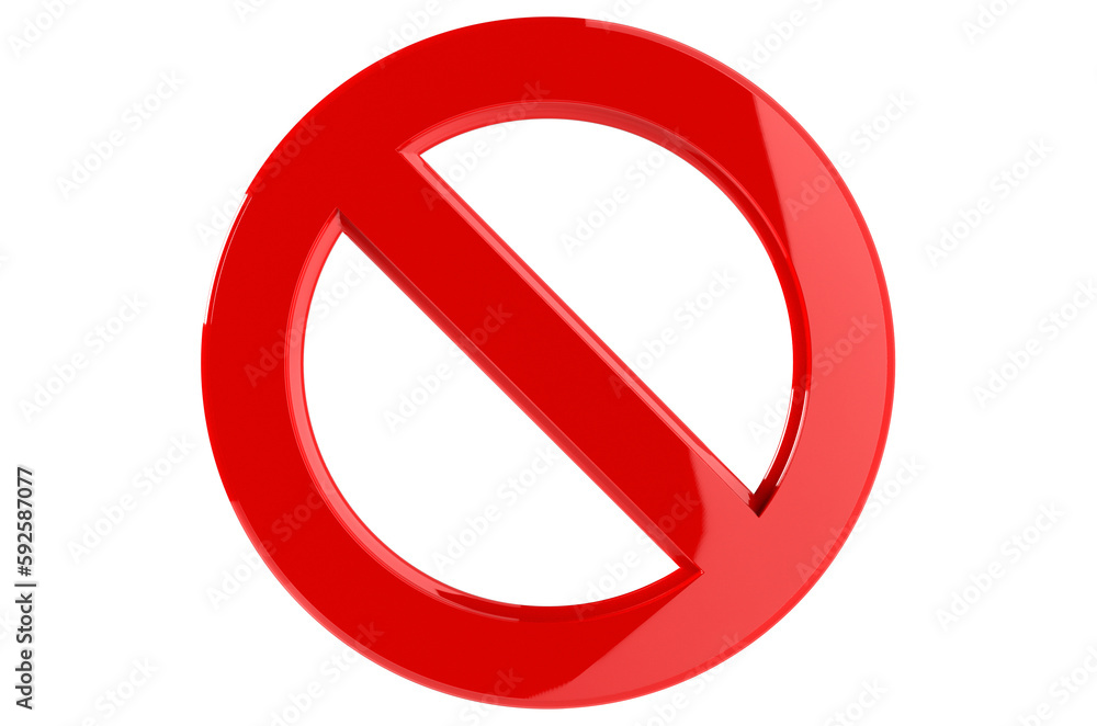 3d render of a sign not allowed - forbidden symbol - Warning Sign on transparent background 3d render of a sign not allowed - forbidden symbol - Warning Sign on transparent background