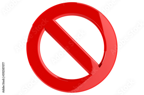 Free Download 3d render of a sign not allowed - forbidden symbol - Warning Sign on transparent background - GFXLoad