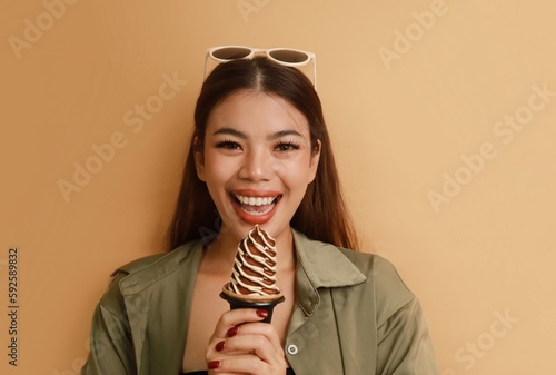 person with ice cream