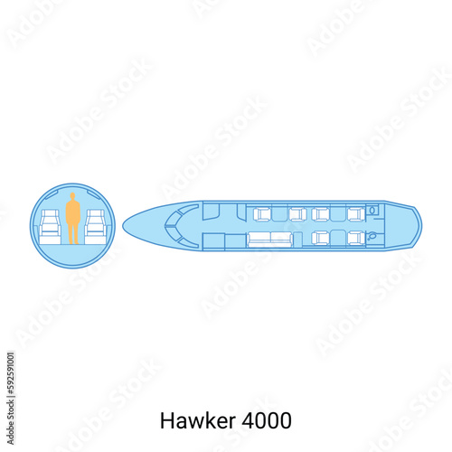 Hawker 4000 airplane scheme. Civil Aircraft Guide